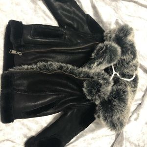 Toddler real fur coat